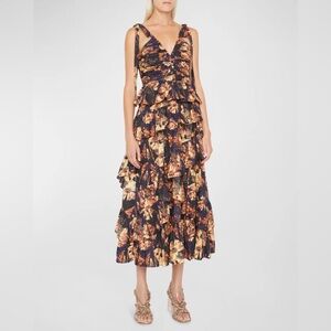 Ulla Johnson “Candace” tie shoulders midi dress